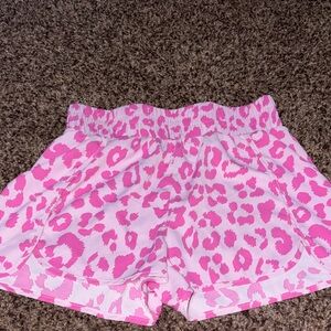 Pink Leopard Print Women's Shorts